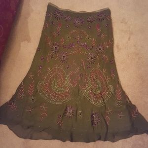 Beaded,sequined skirt